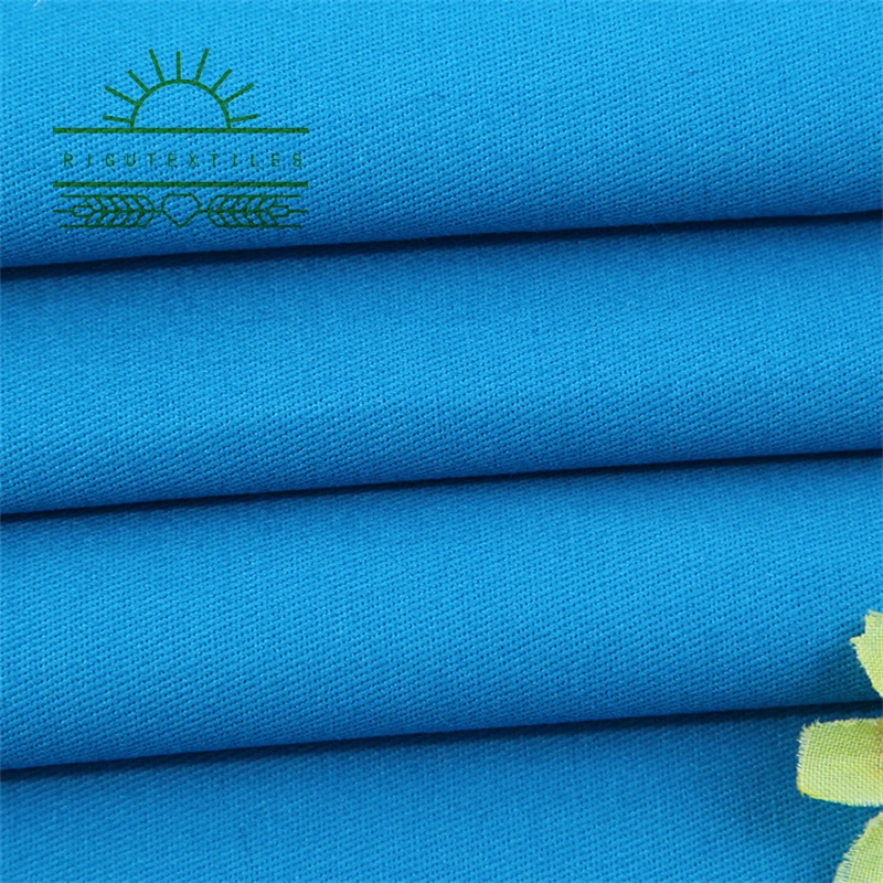 RIGU Textiles cvc t/c 21*21 128*60 navy blue poly cotton twill fabric for school uniform