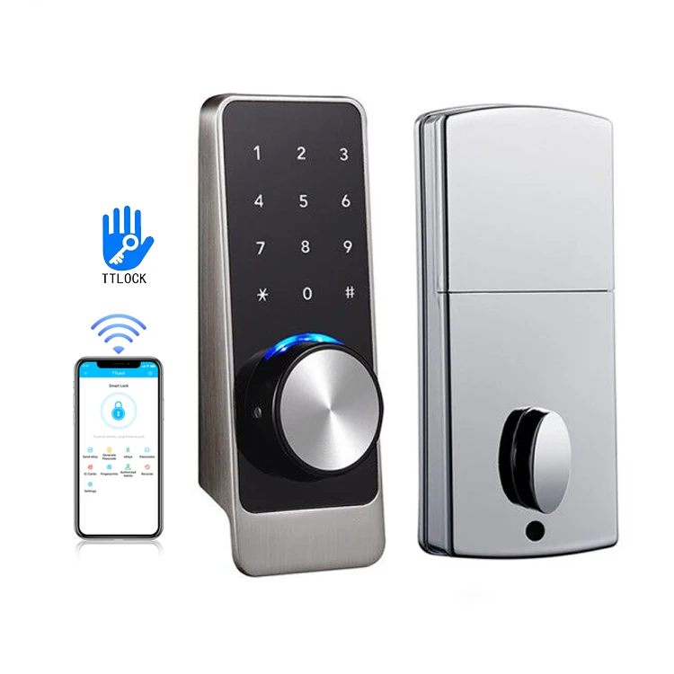 Keyless Round Knob APP Biometric Fingerprint Scanner Keypad smart door lock for Airbnb Apartment