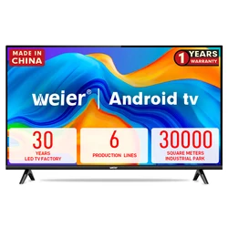 Weier TV 32 43 50 55 65 inch UHD android TV smart 4K televisions OEM factory