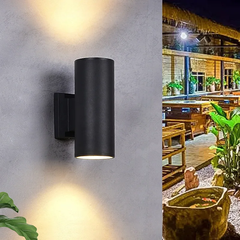 Modern Black Outdoor Light Fixture Wall Mount IP65 Outside Sconce for House
