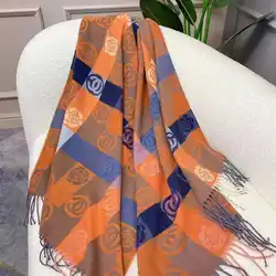 Newest Wholesale Custom Logo Luxury Brand Soft Women Tassel Shawl Pashima Winter Warm Long Fashion Cashmere Scarf