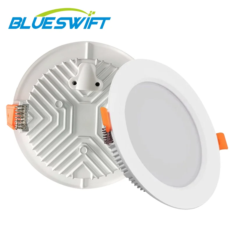 BLUESWIFT Tricolored 3 Colours Ce Recessed Plastic Ip44 10 Watts Ceiling Led Down Light