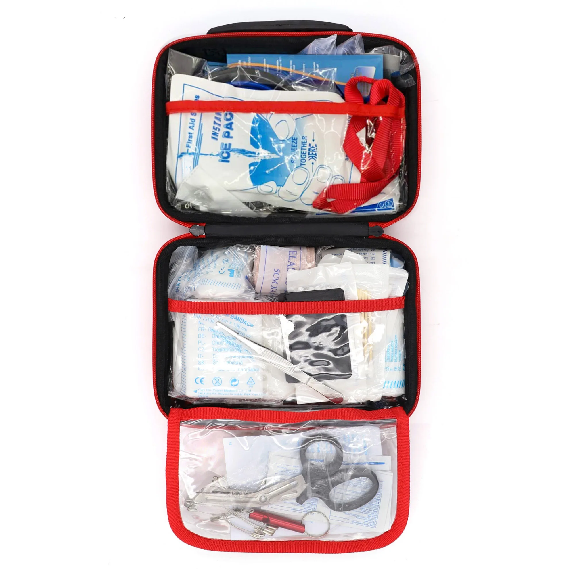 Custom best first aid kit for dog zip medical bag, pet dog first aid box with medical supplies