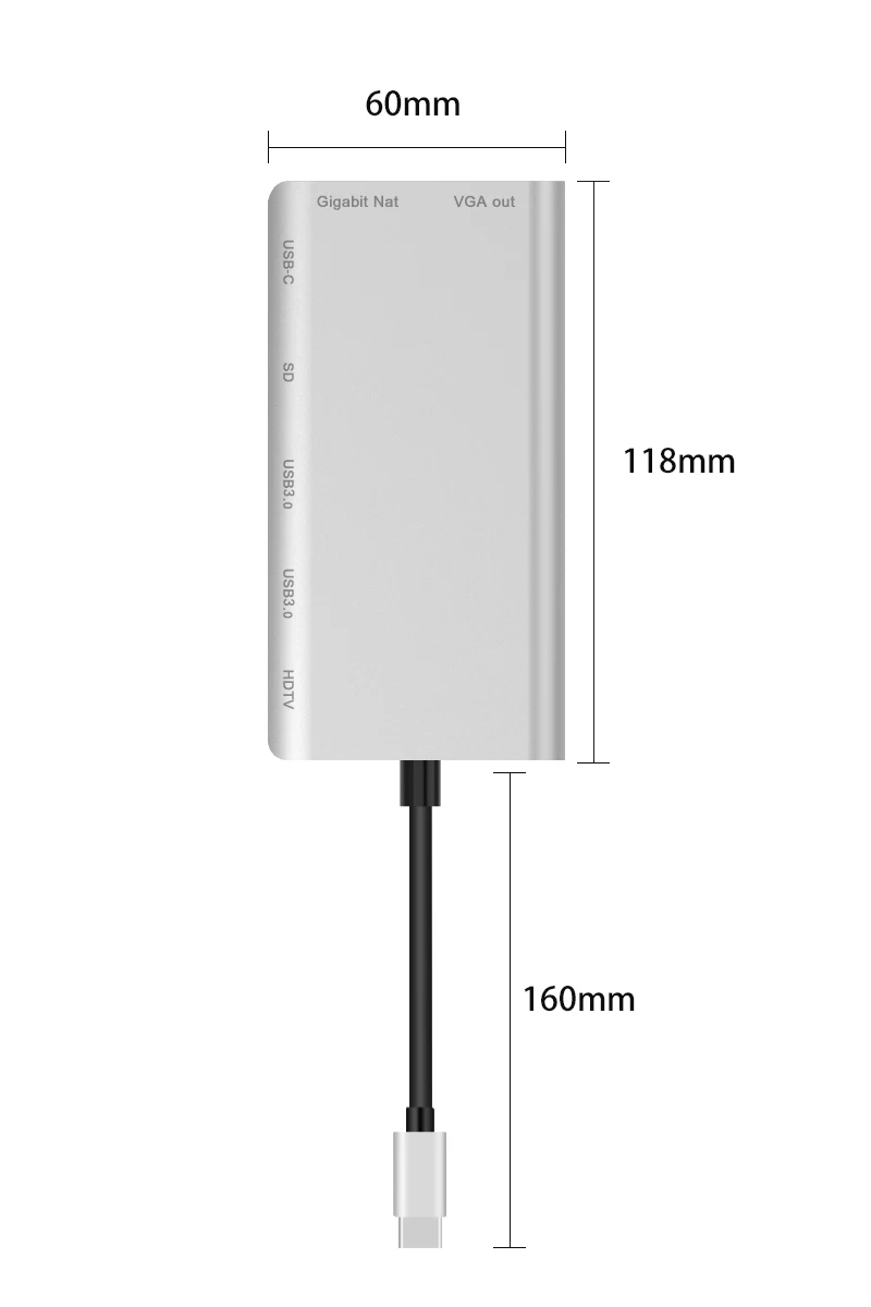 Заводская Прямая поставка USB 3 0 SD кардридер VGA HDTV Gigabit Lan Type C многофункциональная