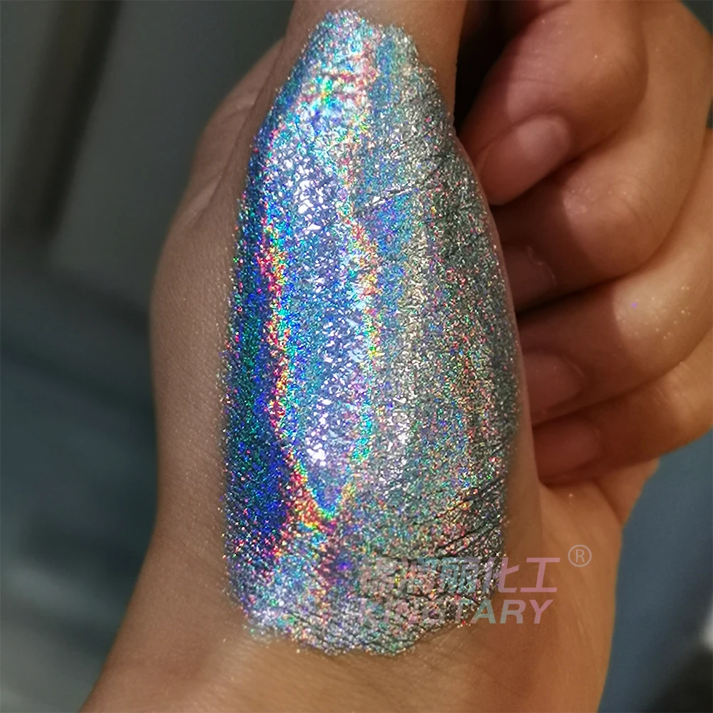 manufacturers cosmetic grade lip gloss linear wholesale price mermaid shiny rainbow effect silver holographic pigment