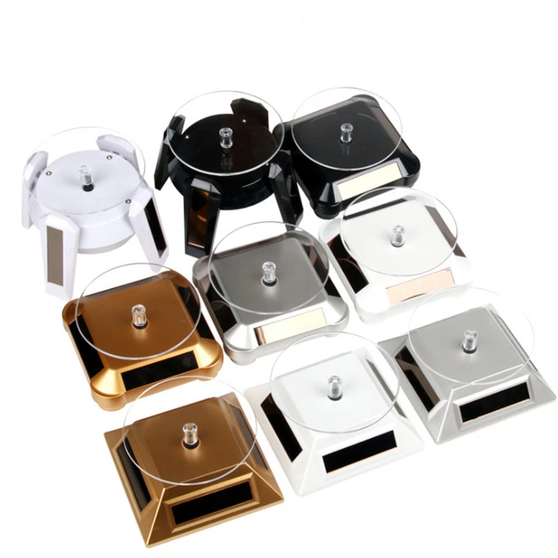 Вращающаяся витрина на солнечной батарее, вращающаяся подставка для дисплея, вращающаяся на солнечной батарее вращающаяся подставка для телефона, часов, очков, ювелирных изделий