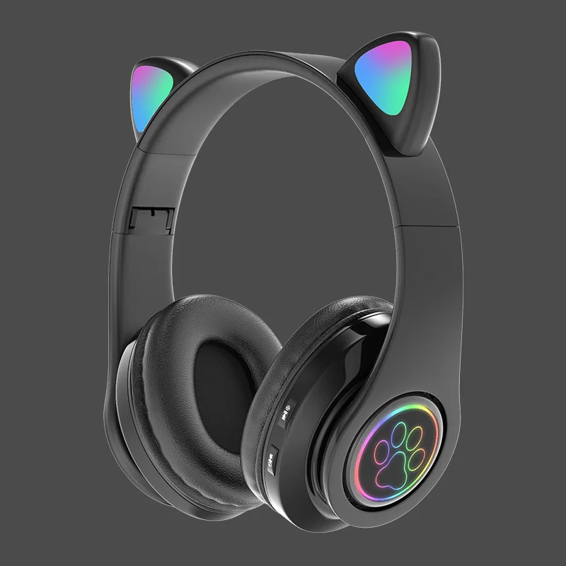 Индивидуальный дизайн наушники в форме кошачьих ушей для Bluetooth 5 0 гарнитура с голубыми зубьями поезд милые детские девочек