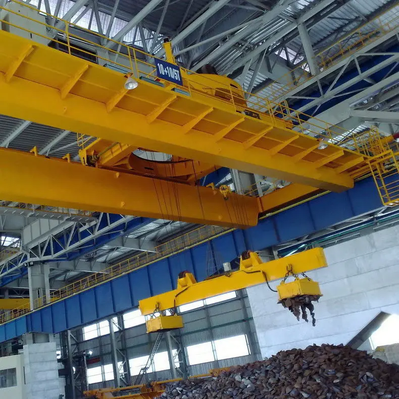 15t Warehouse used Electric Lifting Magnet Crane Double Girder Overhead Crane for Lifting Steel Bars