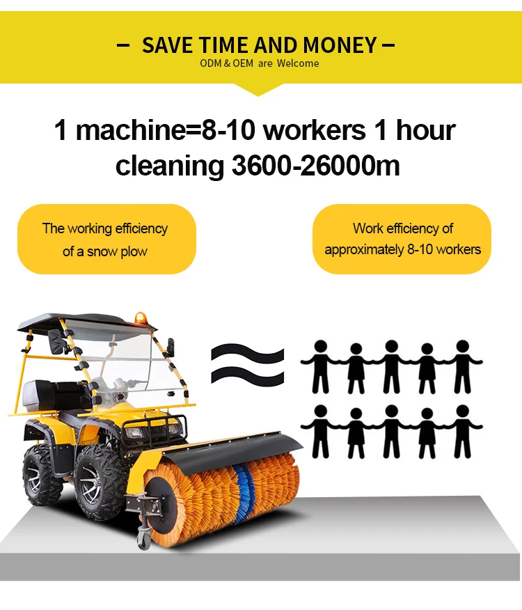 Factory Direct Sales High   quality Snowplow tractor cleaning truck Double Engine Snow Blower
