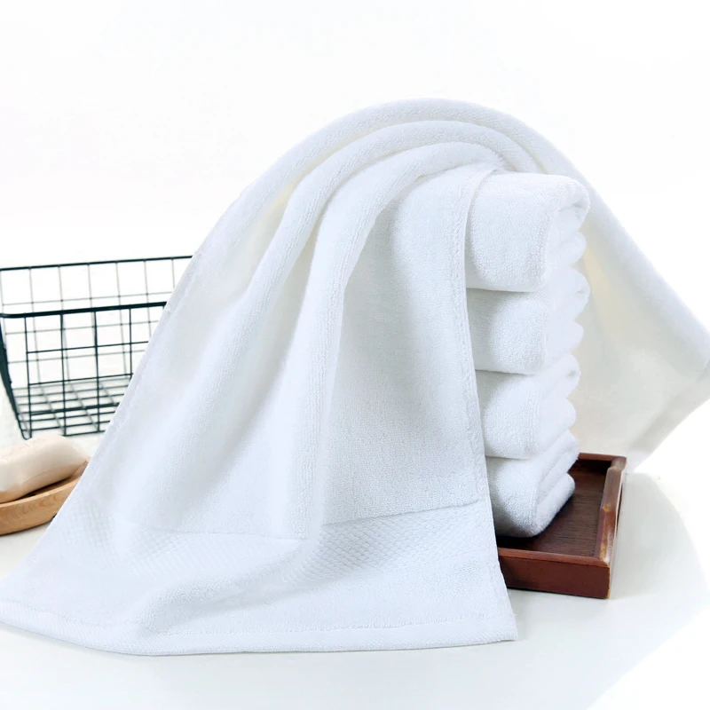 Luxury White Hotel Bathroom 100% Cotton Bamboo Bath Towels