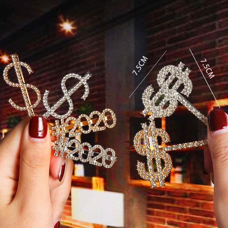 Ruigang INS Hot Sale Crystal Rhinestone Glam Ruigang SEXY BOYS HOPE BOSS GIRLS MISS BABY STAR Letter Hair Clips