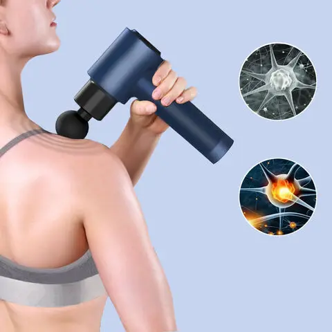 2024  New Lengthening Handle Adjustable Gear Speed pounding muscle handheld massage gun