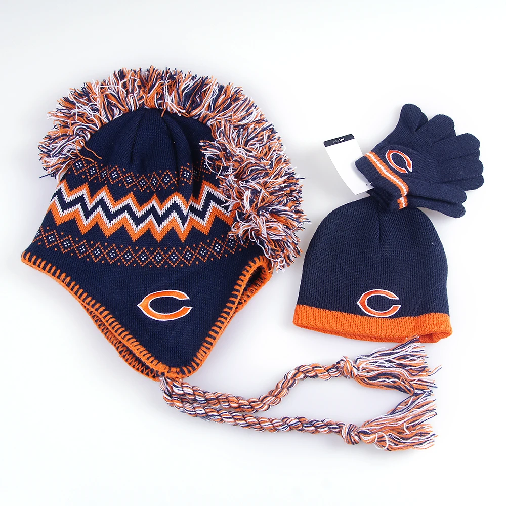 Cockscomb Jacquard Knitted Beanie Hat With Embroidered Logo