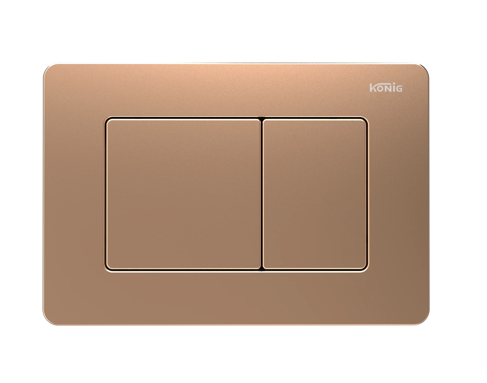 Stainless Steel Dual Flush Plate for Concealed Cistern 2 Rectangular Button