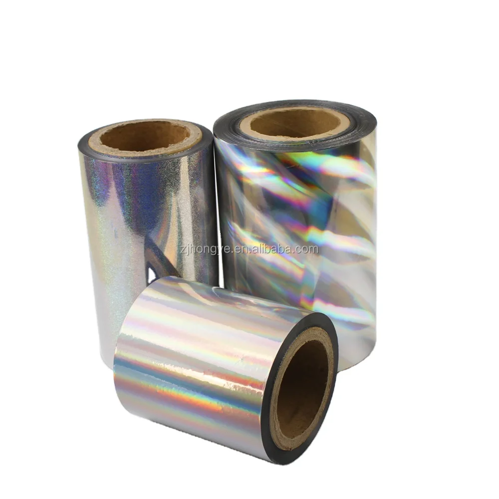 Wholesale Holographic Cold Foil For Flexo Printing Laser Foil Metallic Plain Gold Sliver Cold Stamping Foil For Packaging