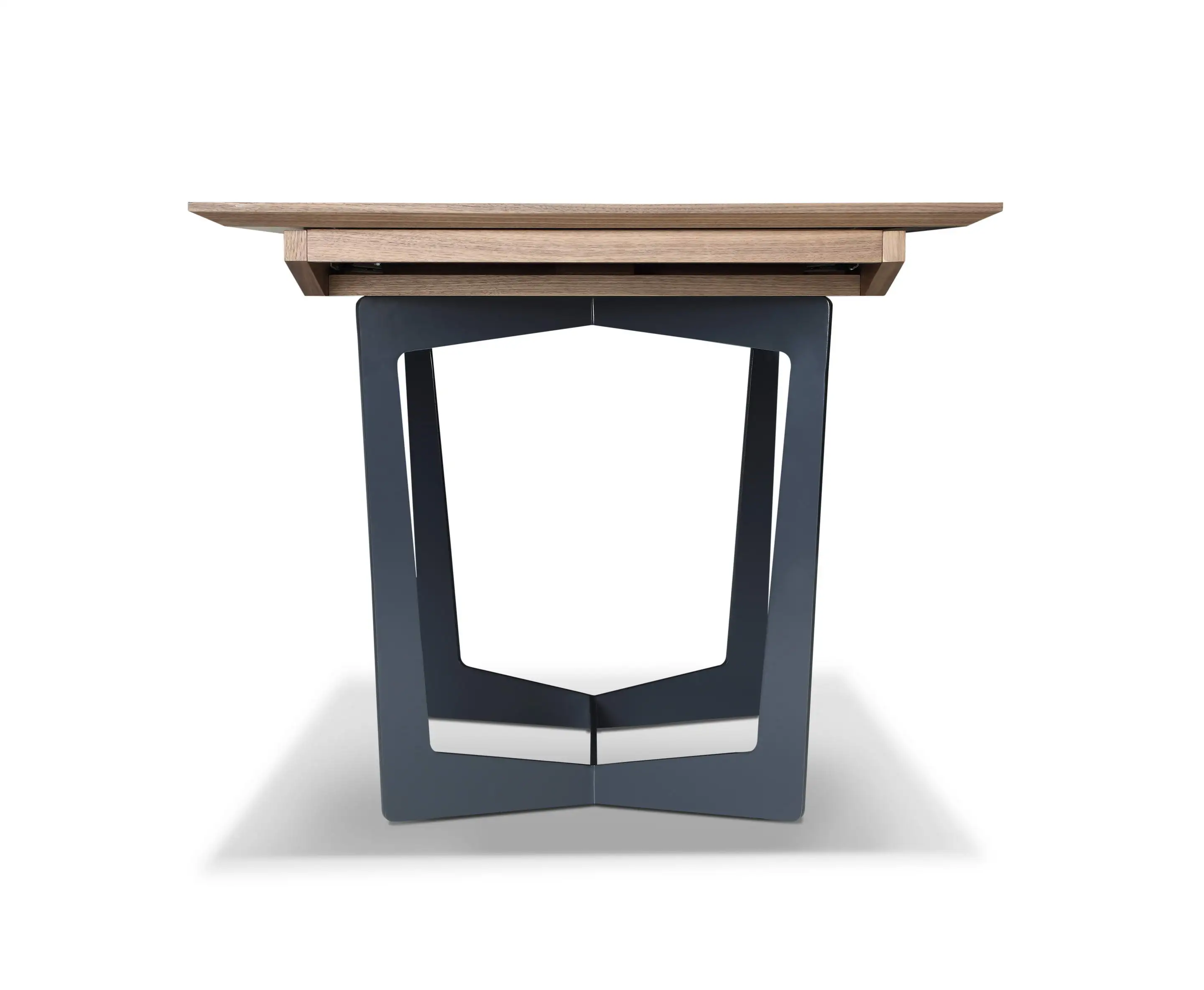 Modern style creative dining room furniture walnut wooden extension dining table