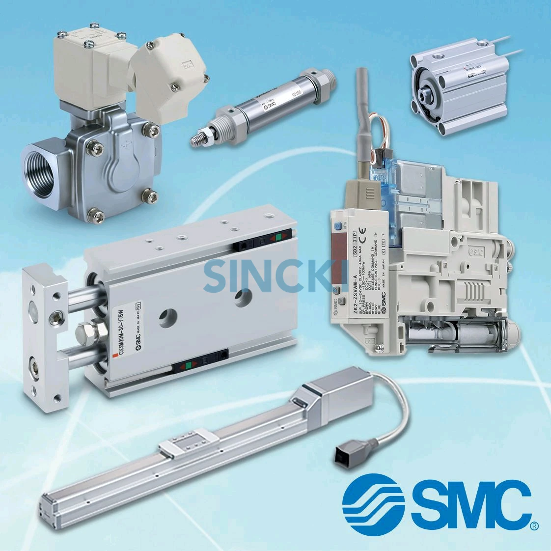 SMC pneumatics pneumatic cylinder air cylinder solenoid valve PU hose with competitive price
