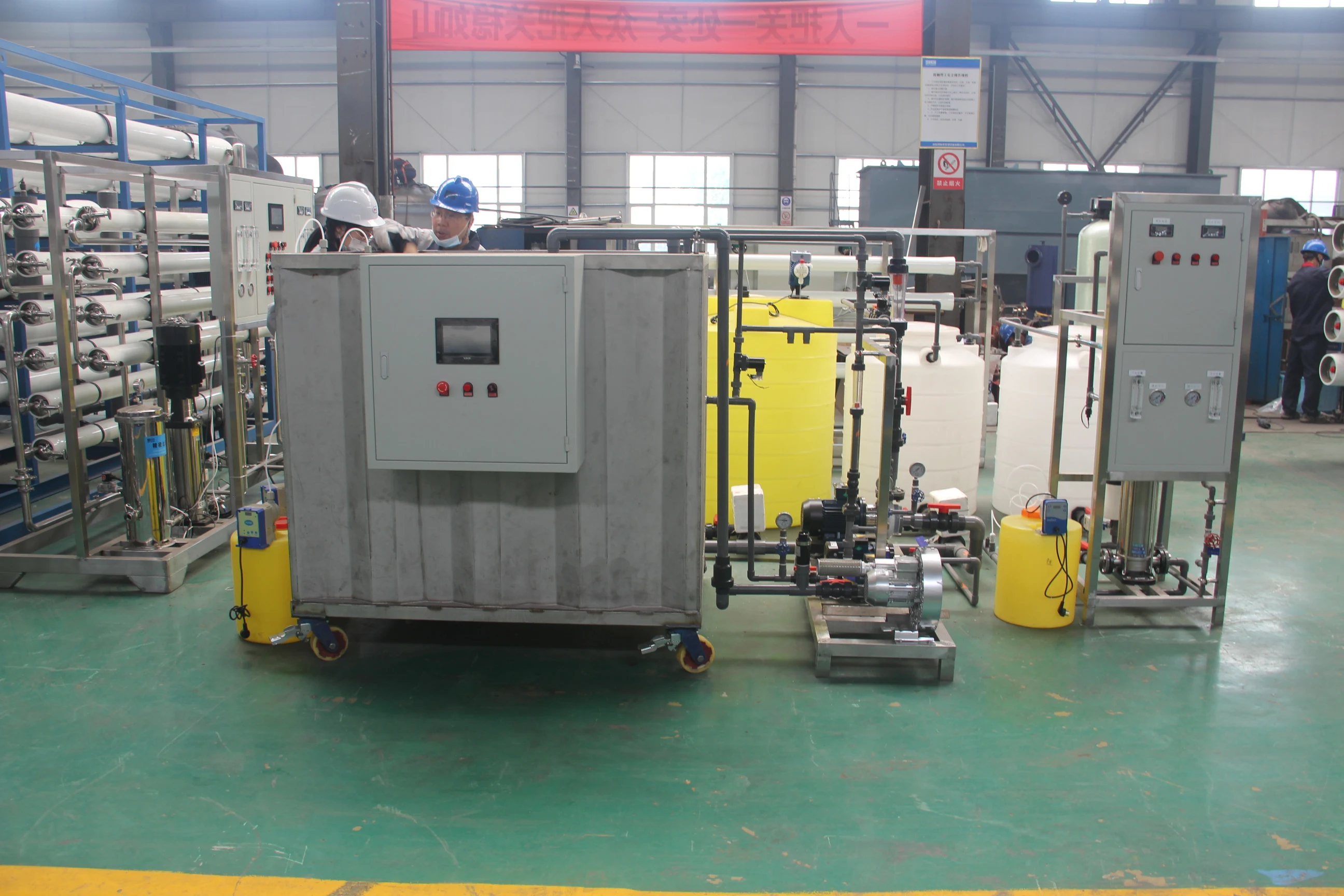 containerized sewage treatment plant recycling system for domestic and industrial waste water