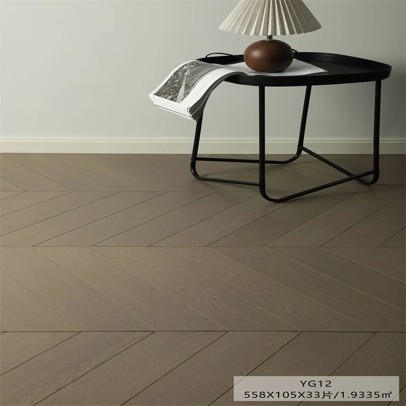 Современная Бытовая дубовая паркетная напольная деревянная плитка ламинированный твердый деревянный пол