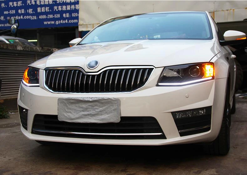 AKD Car Styling Head Lamp for Skoda Octavia Headlights 2015-2017 Octavia A6 LED Headlight DRL Hid Bi Xenon Auto Accessories