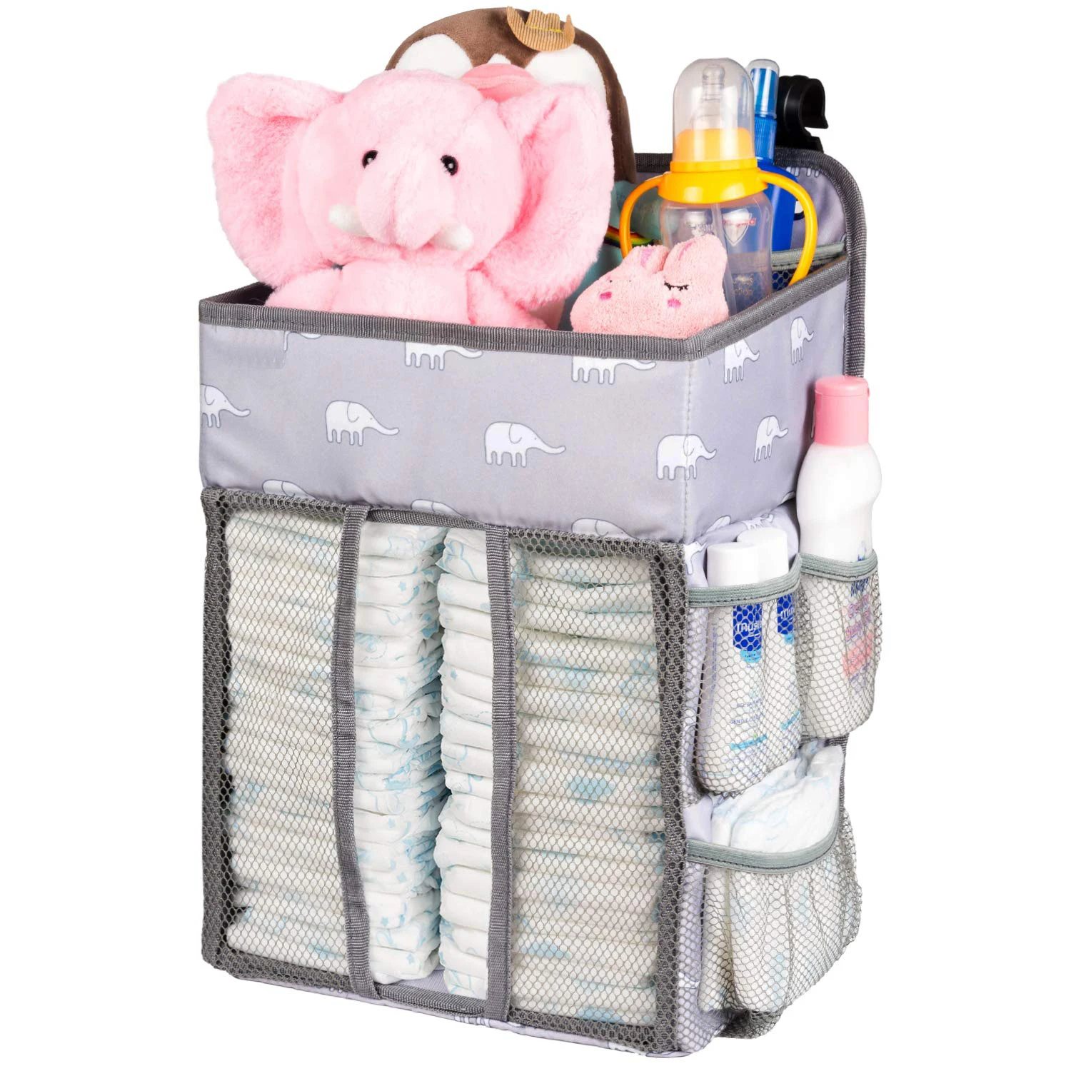 KUYUE Baby bath items storage basket hanging basket, diaper organizer