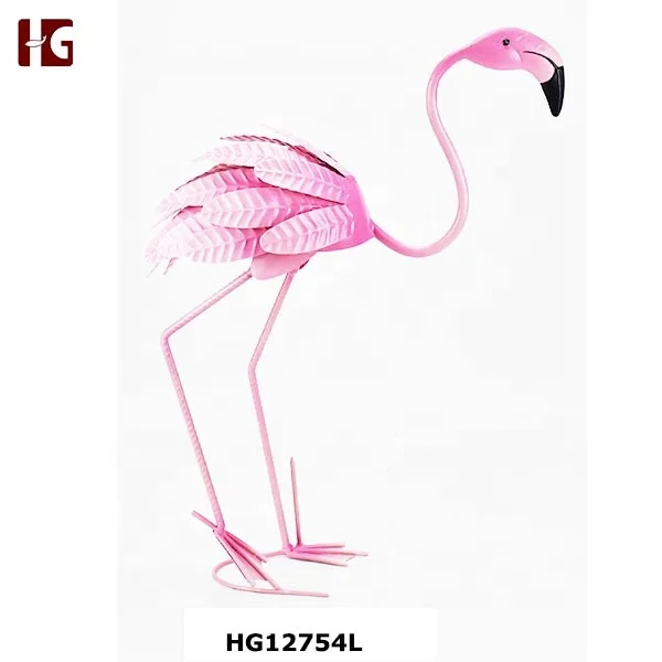 Flamingo Garden Statues Sculptures Metal Birds Yard Art Outdoor Statue