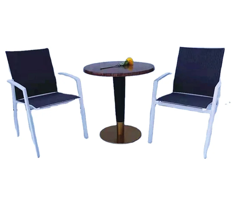 Garden Furniture Aluminium Outdoor Wicker Modern leisure furniture Style Patio bistro sofa chair with coffe table