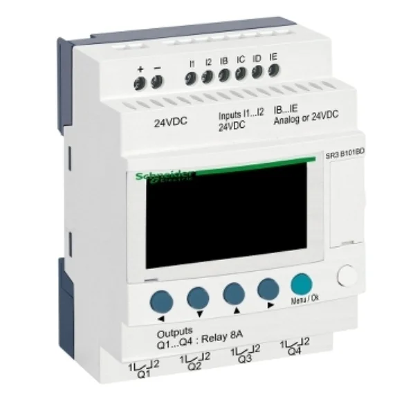 Sch-nei-der Electric Modular Smart Relay Zelio Logic SR3B101BD Extended Logic Controller