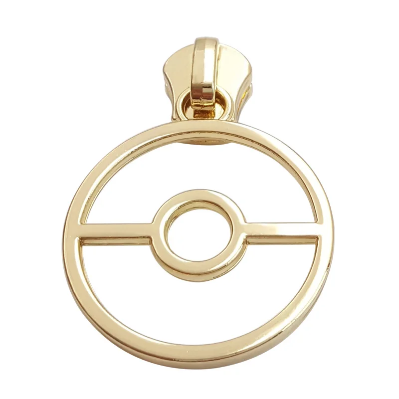 High quality reasonable price gold handmade antioxidant stylish zip pull zipper puller for wallet