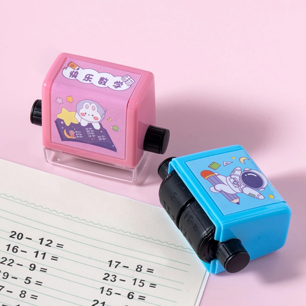 Hot Sale Educational Math Practice Digital Teaching Roller Stamp Kids Learning Maths Roller Stamp Children Maths Stamp