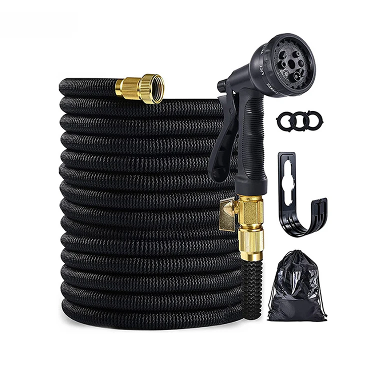 Extenclean 50ft high resistant garden telescopic water hose retractable soft water hose for garden and car