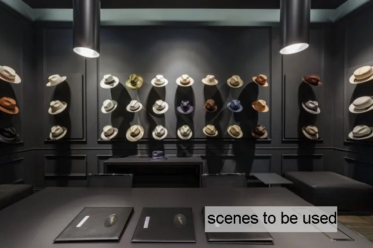 Metal Chrome Gridwall hat display rack baseball cap holder