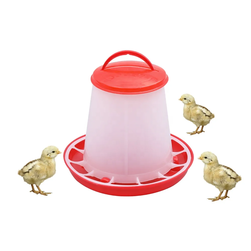 Hot welcomed Pure Plastic 1.5kg / 3 lb Semi-Opaque Portable Plastic Poultry Feeder For Baby Chicken Feeding