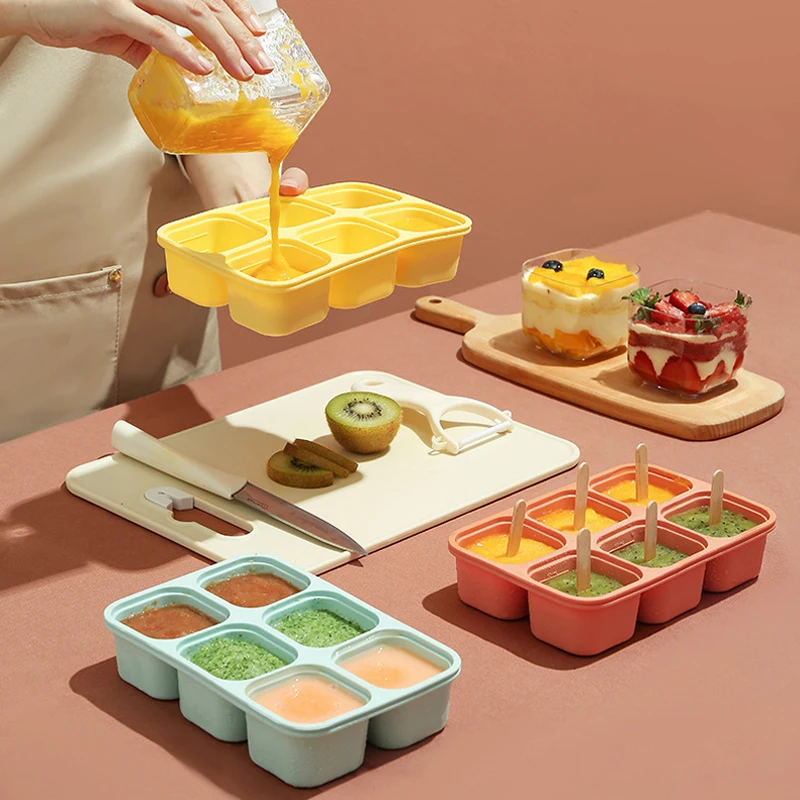 Large Whiskey Wine Ball Maker 6 Cavity Crystal Silicone Mold Round Circles Block Ice Cube Trays