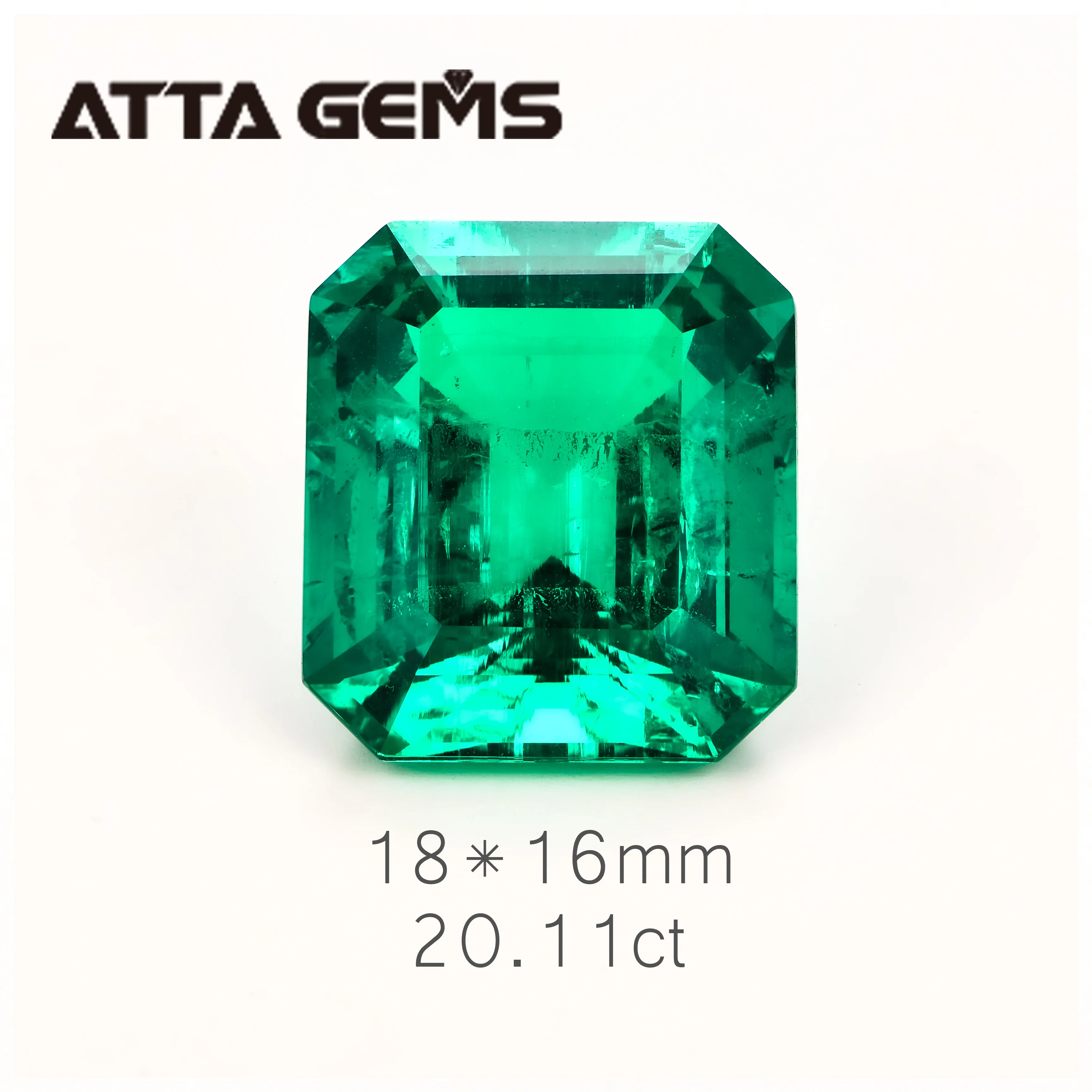 Factory Direct Sale 20.11ct 18*16mm big size Hydrothermal Colombia Emerald gemstones For Sale Synthetic Lab Created Emerald