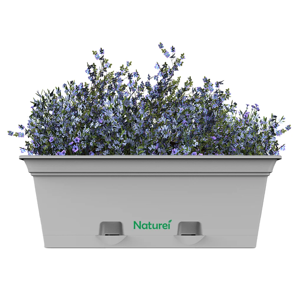 Plastic Flower Pots Home Garden Rectangular Planter Indoor Decor Herbs Rose Orchid Violet Planting