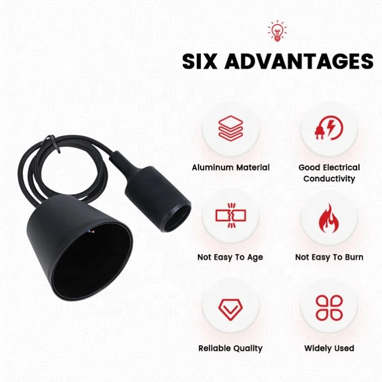 Retro Vintage Edison E27 Screw Bulb Plastic Shell Lamp Bulb Holder Pendant Lighting Ceiling Adaptor Socket Lamp Holder