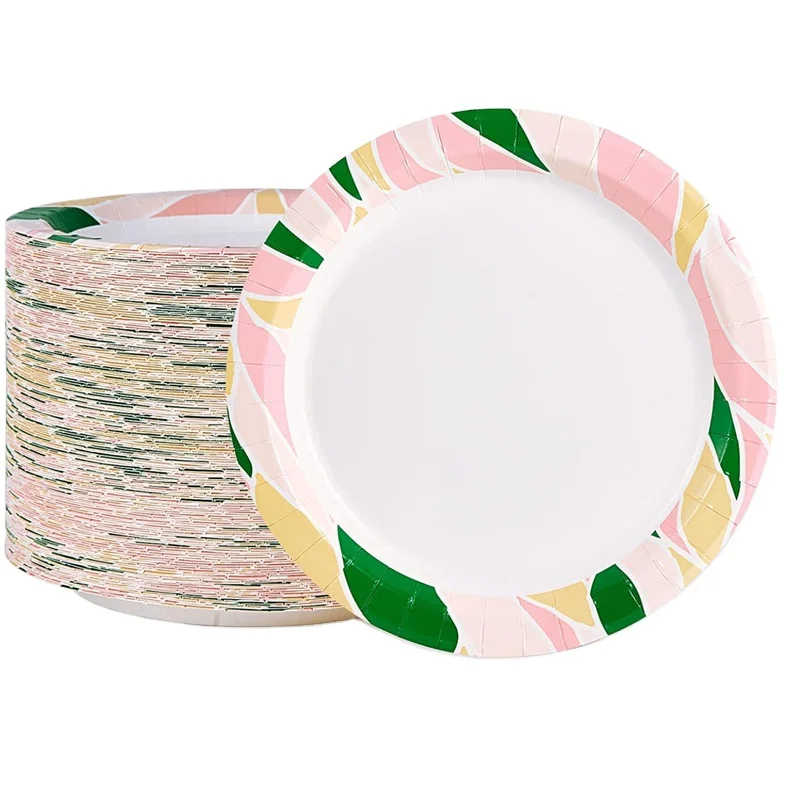customize paper plate Eco Friendly Biodegradable Compostable Plates Disposable Sugarcane Bagasse Paper Pulp Plates