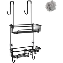 Bathroom storage rack the rack hung on the door can be used to place bath balls soap toiletries applicable to bathroom kitchen