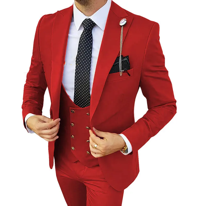 2023 Oem Trajes De Hombre Slim Fit Groom Wedding Business Tuxedo Suit Formal Gentleman 3 Pieces Blazer Designs For Set Men Suits
