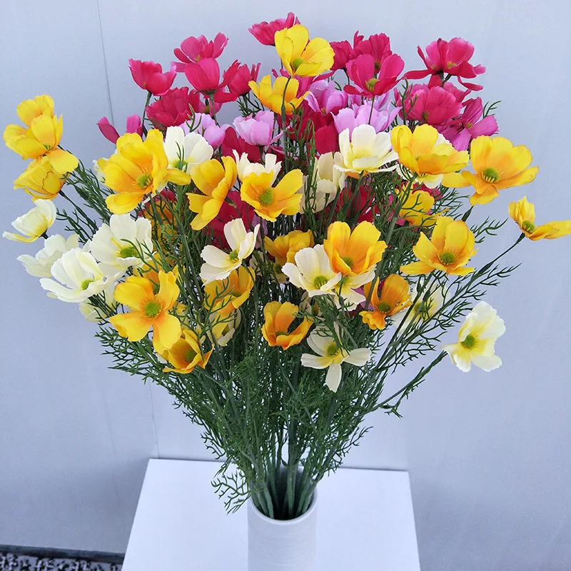 Manufacturers recommend holding flowers wedding shooting props home decoration simulation flowers cosmos and Gesang flowers