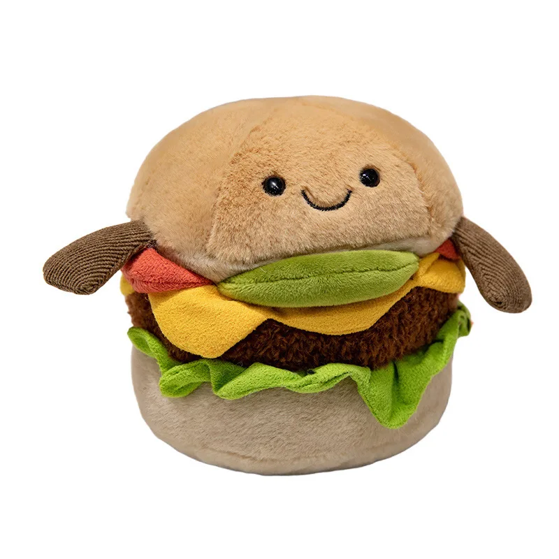 Tiktok Hot Selling Cute Hamburger Flowers Plush Toy Girl Doll Creative Bouquet Home Decoration Plush Flower Bouquet Gift