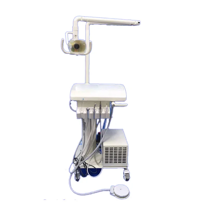 Dental equipment for dental turbine unit portable unit mobile unit with built in compressor LED light