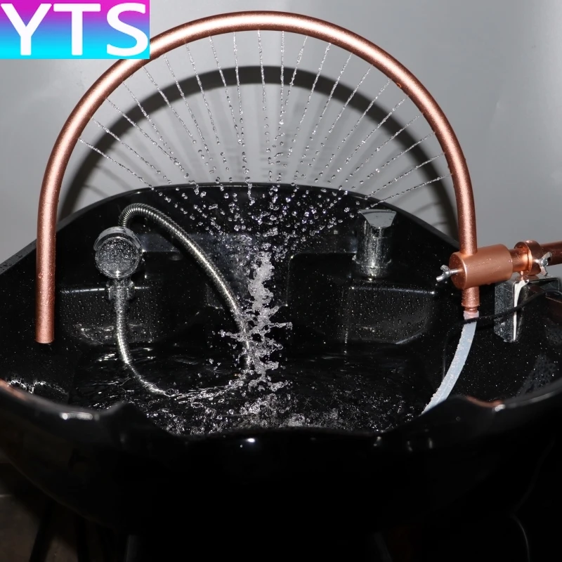Salon Equipment Hair Washing Sink with Accessories Adjustable Height Water Circulation Head Therapy Spa Head