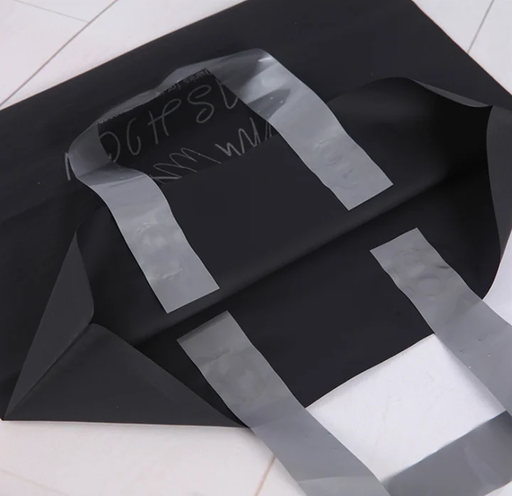 Custom Printed Logo Biodegradable Clothes Shopping Poly PE Plastic Shopping Bag With Handle