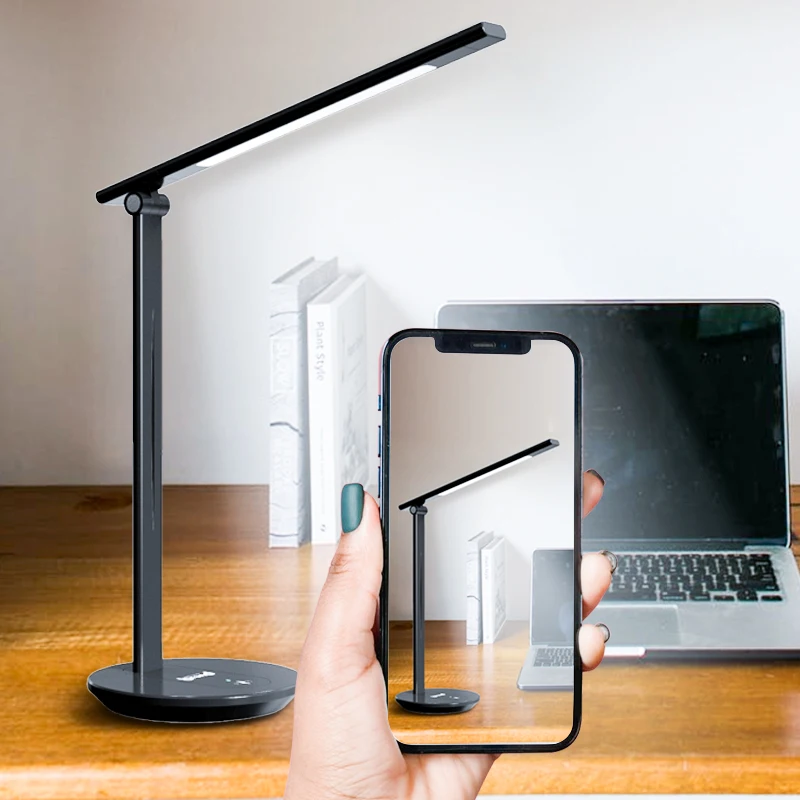 Modern Dropshipping Multifunction Led Magnetic Levitating Floating Wireless Table Desk Lamp For Samsung iPhone Desktop Light