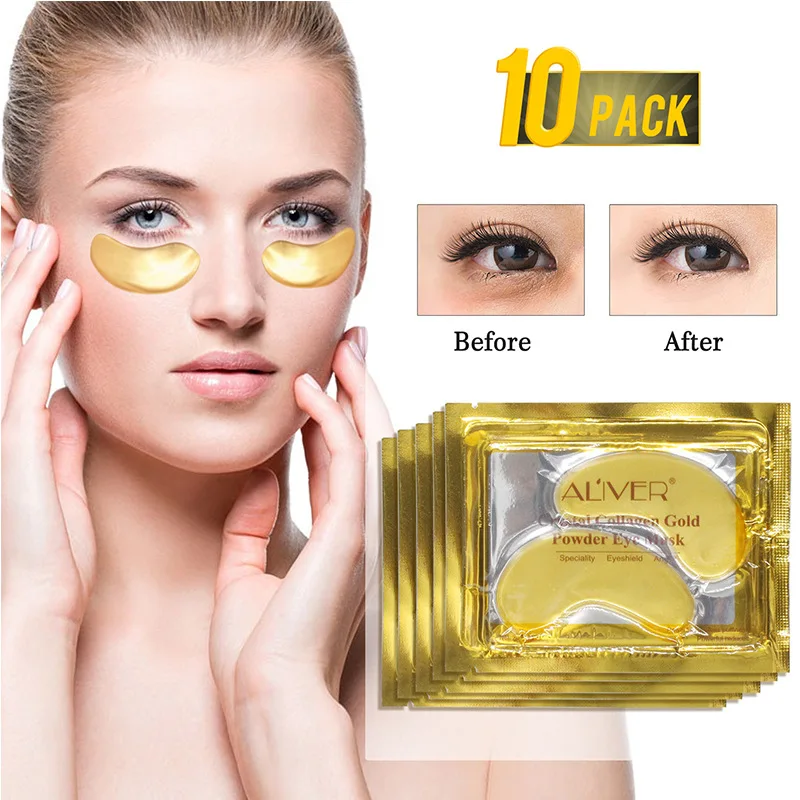 
Crystal Collagen Under Eye Mask Gold Gel Collagen Eye Pad Moisturizing Reducing Dark Circles & Puffy Eyes 