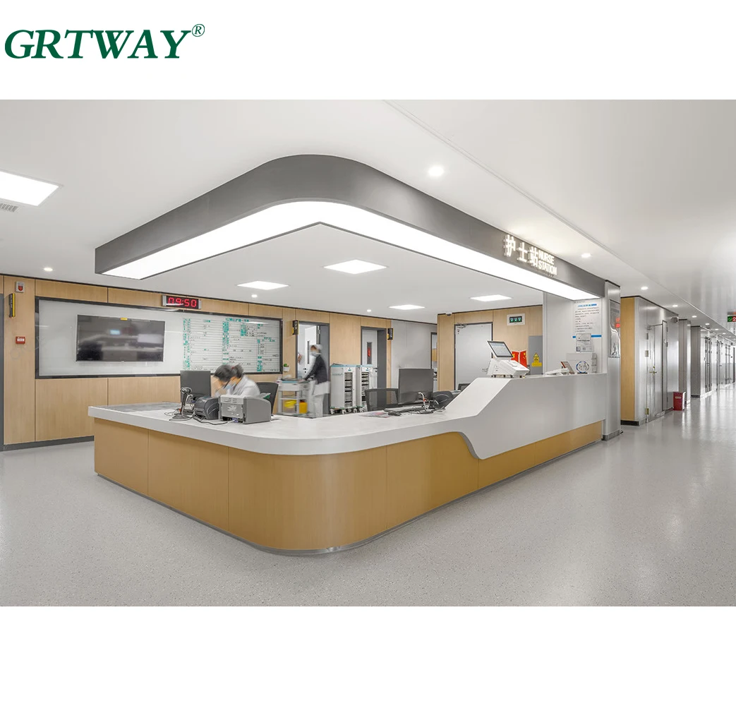 YL025 Hospital Furniture Factory Supply New Design Customized Medical Furniture Hospital Reception Desk