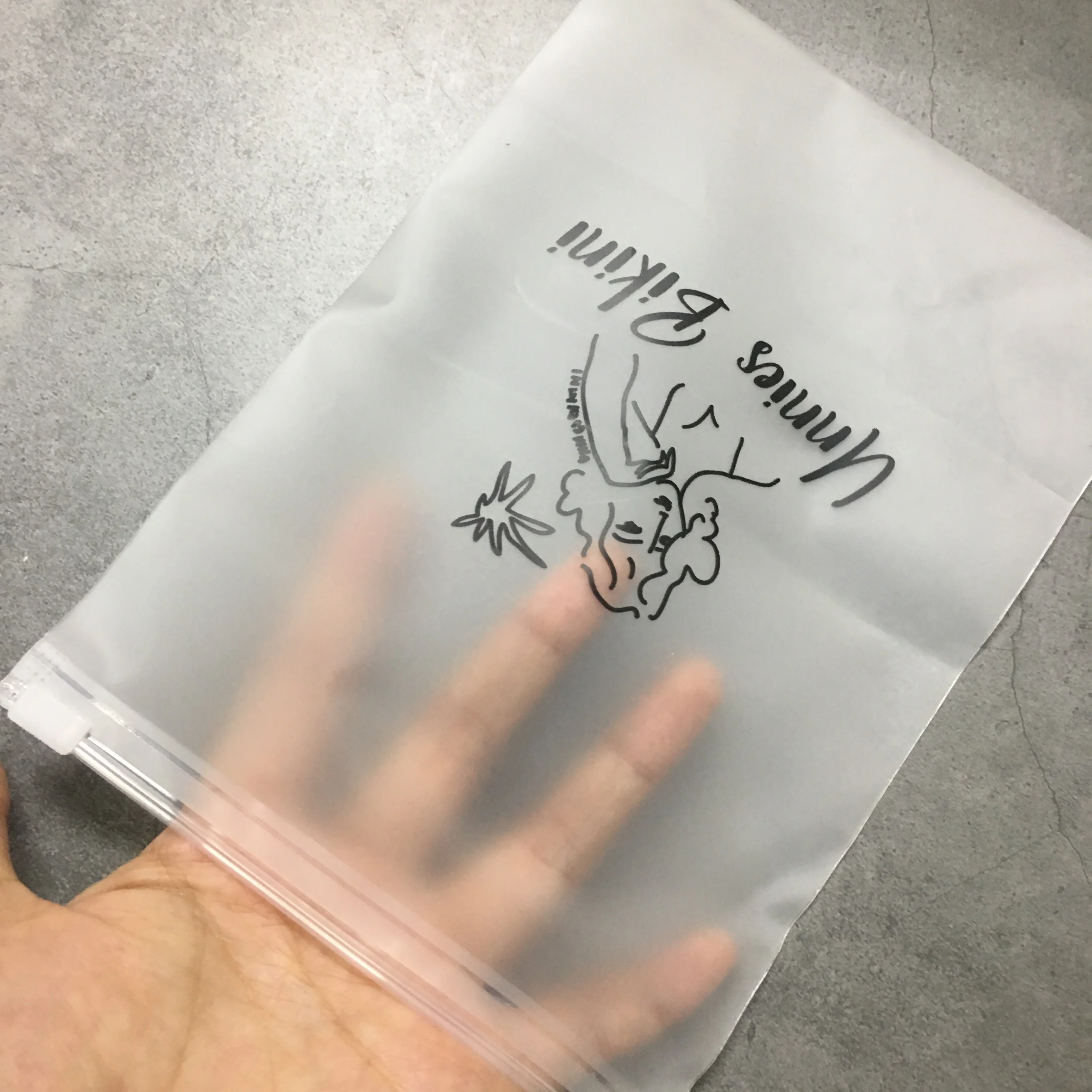 Пользовательские слайдер zip lock прозрачные носки упаковка сумки для хранения пластиковая одежда сумка на молнии
