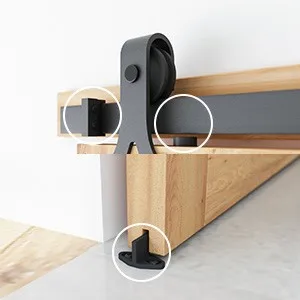 
wooden Hardware American Style Modern Bypass Garage Sliding Barn Door 